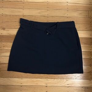 A&F Belted Navy Mini Skirt